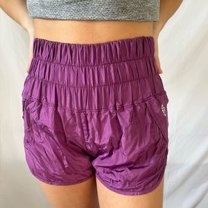 Purple Free People The Way Home Shorts